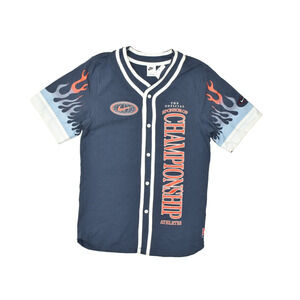 Nike Championship Athletes Baseball Jersey Big & Tall Size L Flames Blue NEW